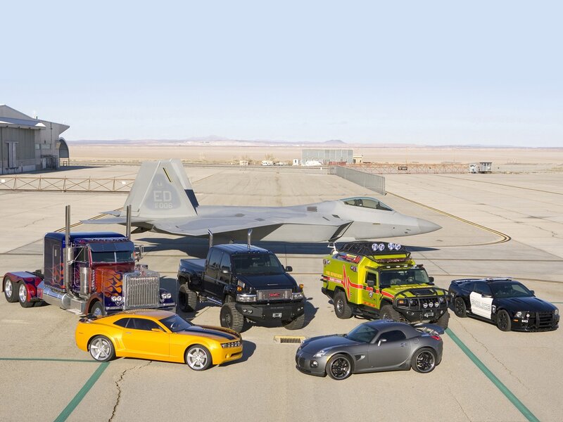 Transformers cast on airfield