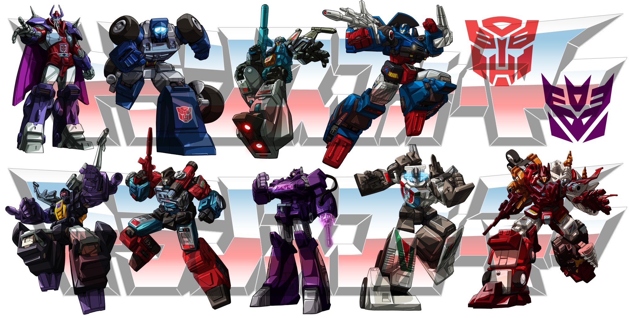 Transformers characters artwork