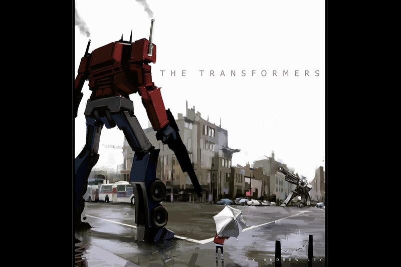 Transformers city scene