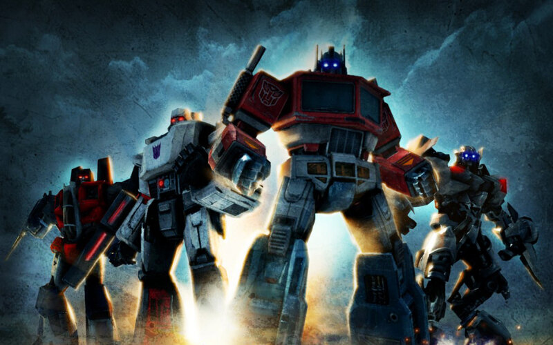 Transformers in battle formation