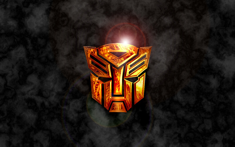 Transformers logo with fiery effect
