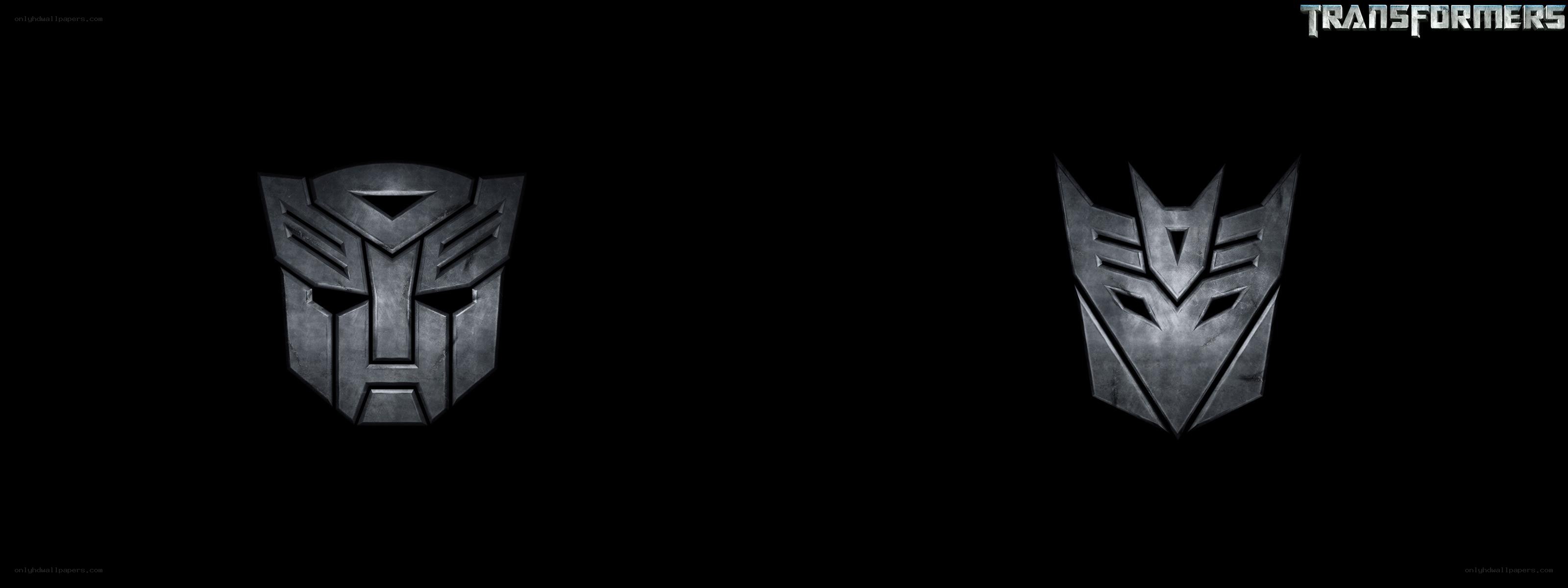 Transformers logos on black