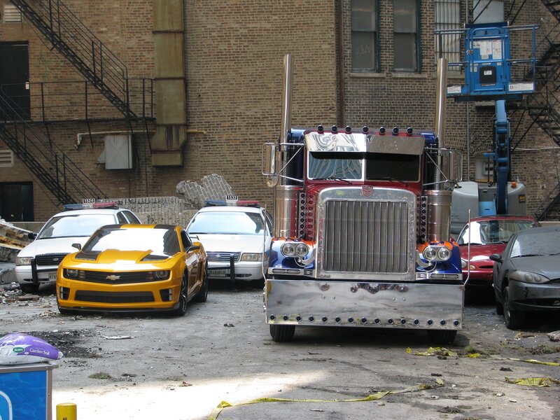 Transformers movie set scene