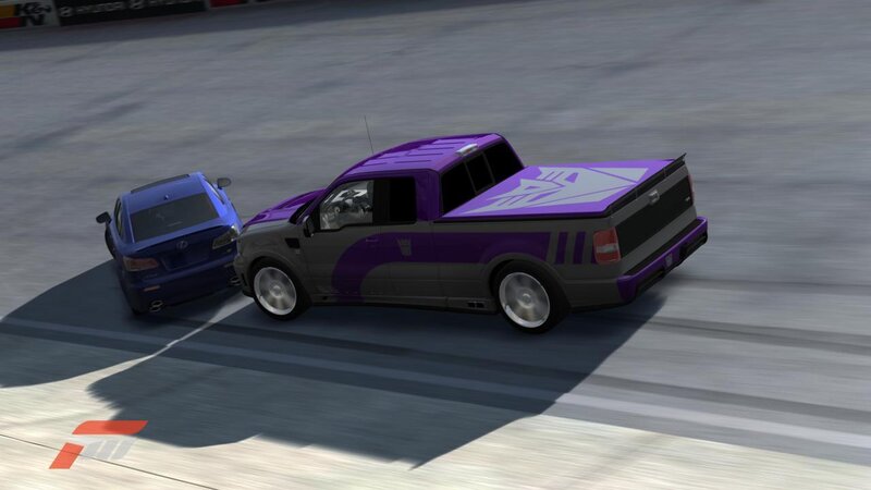 Transformers pickup truck on track