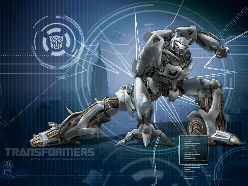 Transformers robot in action