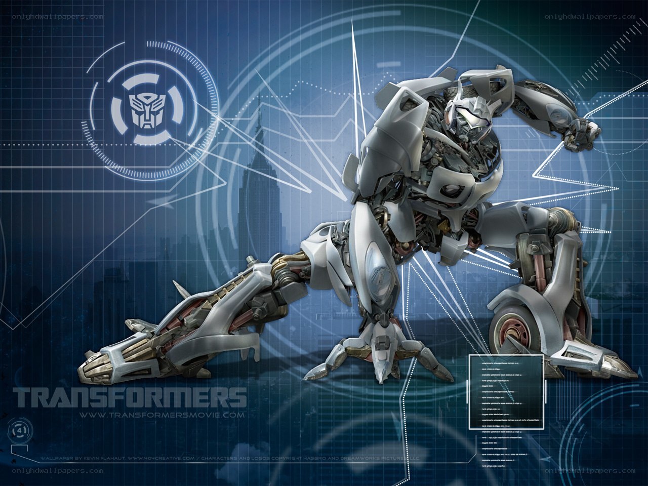 Transformers robot in action
