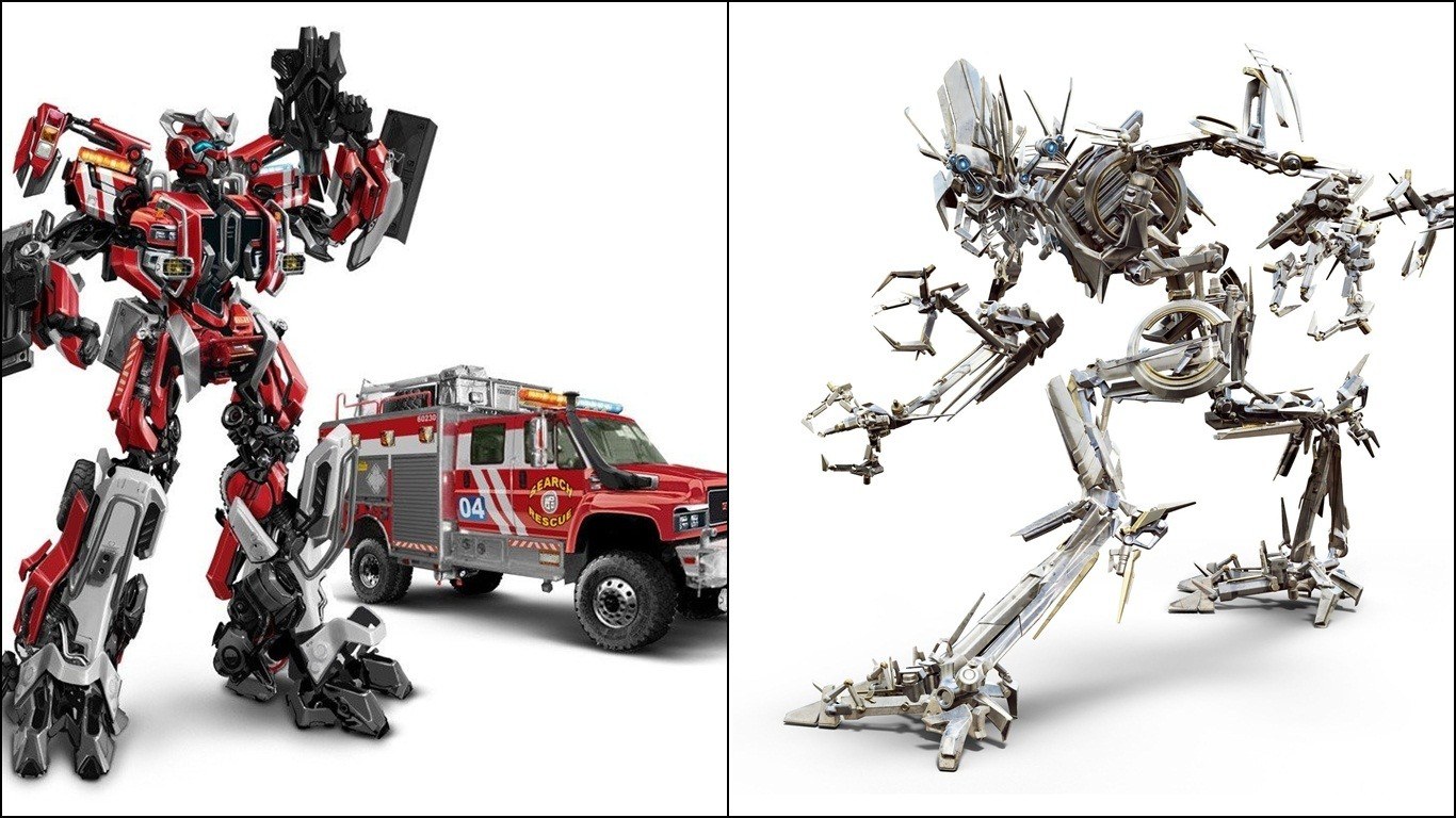Transformers robots and fire truck