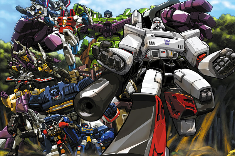 Transformers Robots in Battle — Green, Dramatic, Afternoon