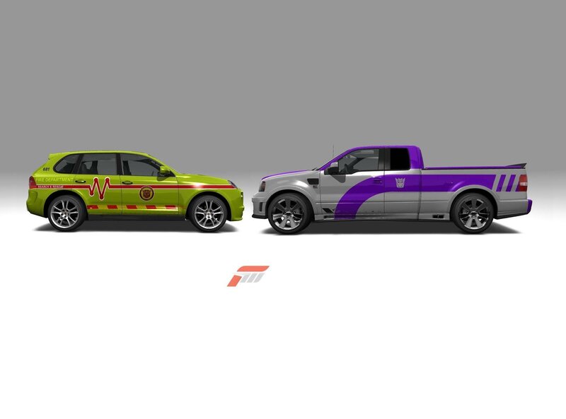 Transformers-themed vehicles