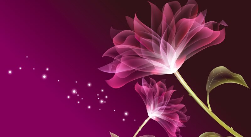 Translucent Purple Flowers