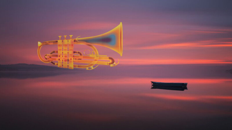 Translucent Trumpet in Sky