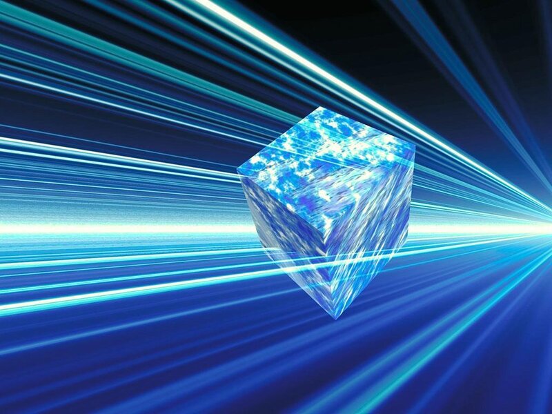 Transparent Blue Cube