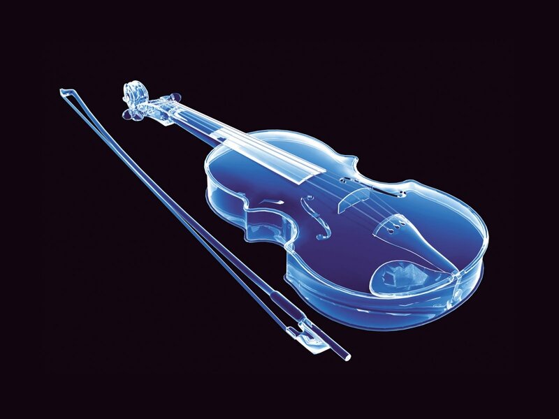 Transparent Blue Violin — Dramatic