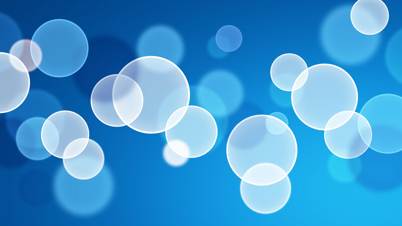Transparent Bubbles on Blue