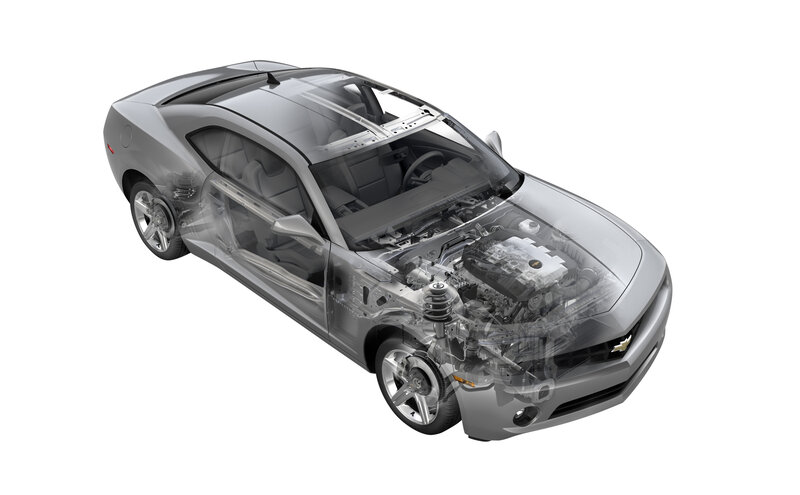 Transparent Car Chassis — Gray