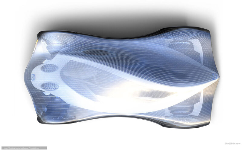 Transparent Car Concept — Blue, Futuristic