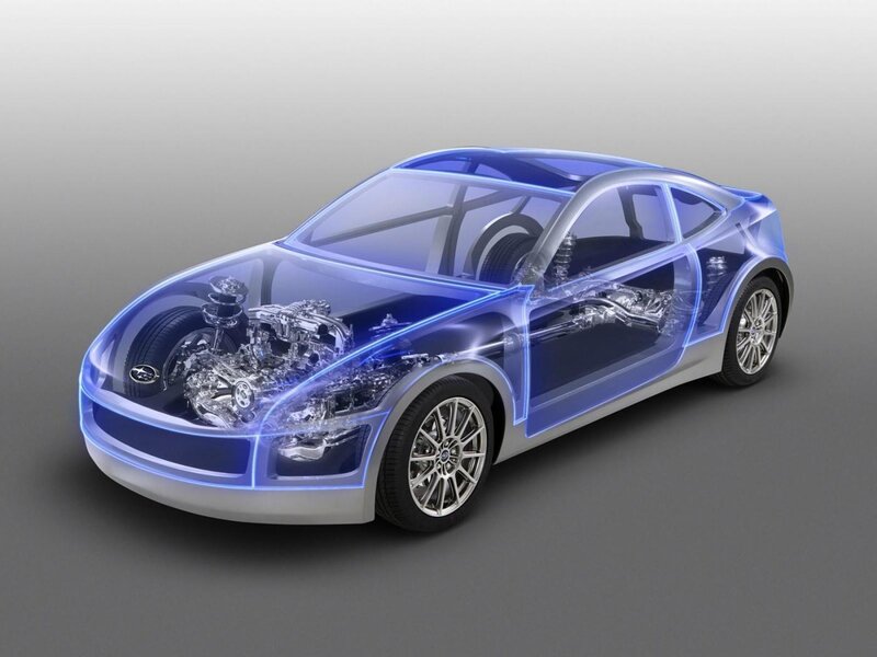 Transparent Car with Engine