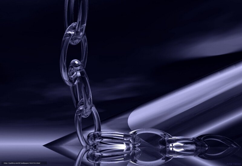 Transparent Chain on Reflective Surface
