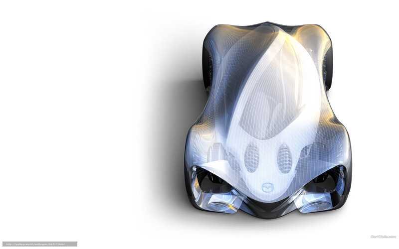 Transparent Concept Car — White, Futuristic