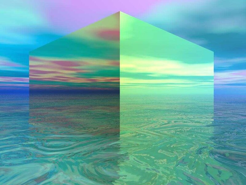 Transparent Cube in Water