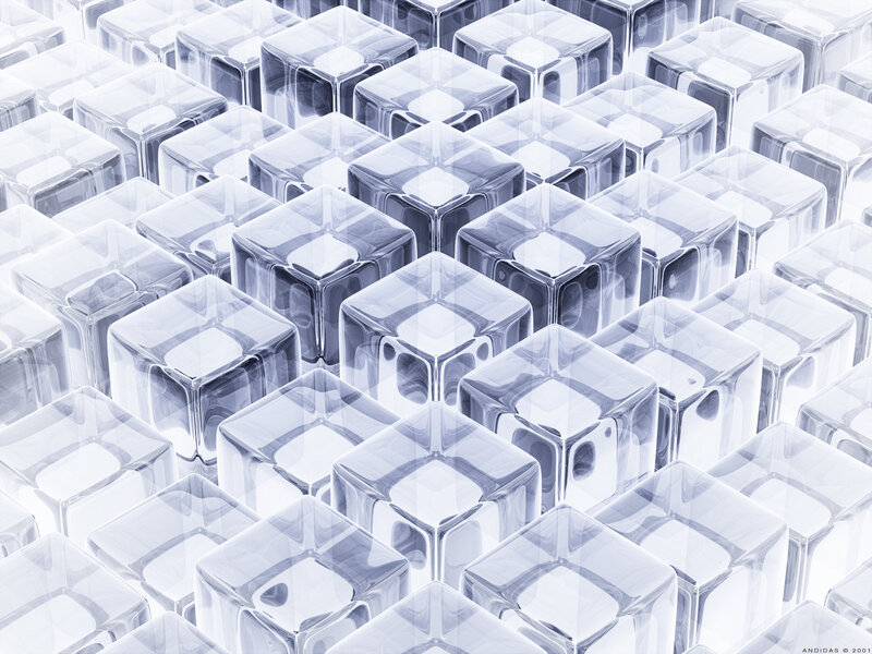 transparent cube pattern