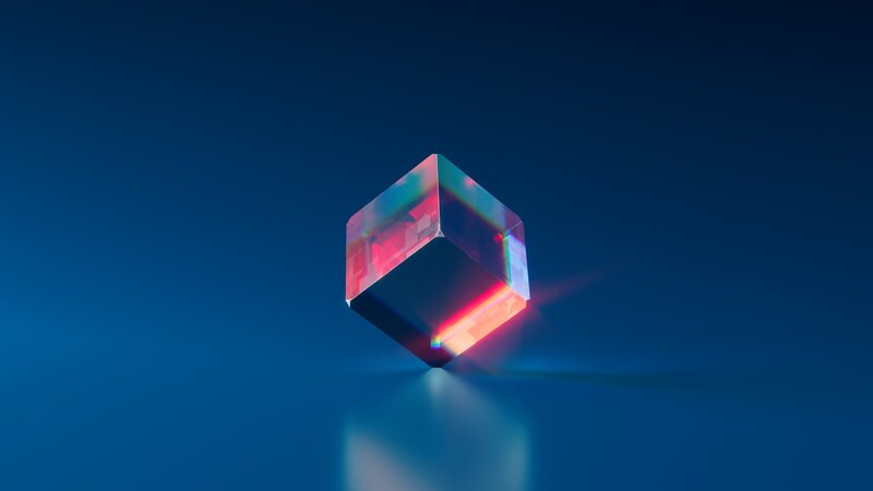 Transparent Cube with Light