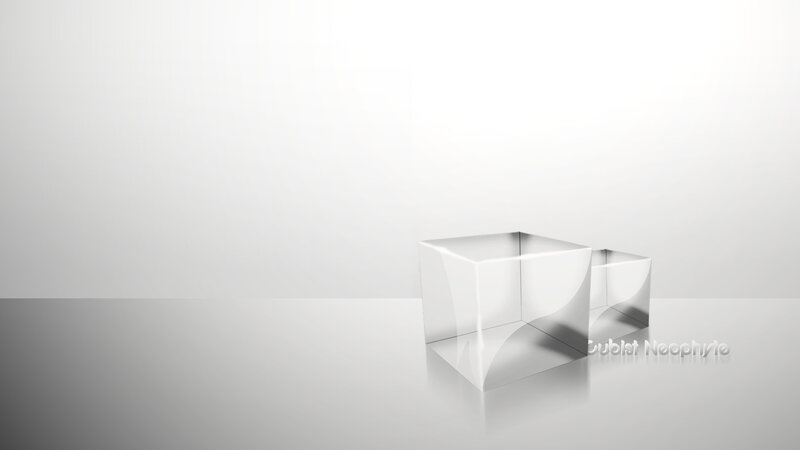 transparent cubes on white background