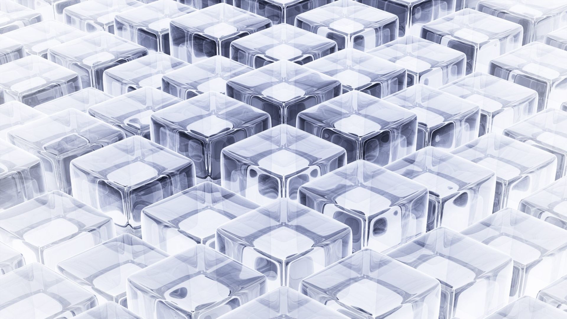 transparent cubes pattern