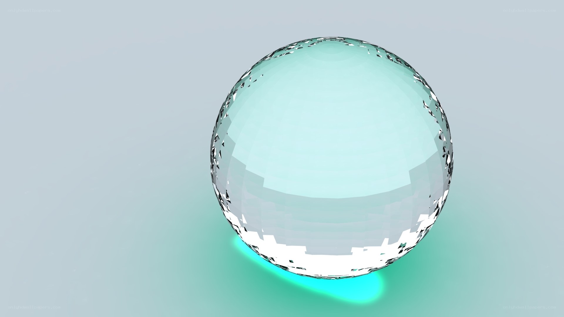 transparent glass sphere