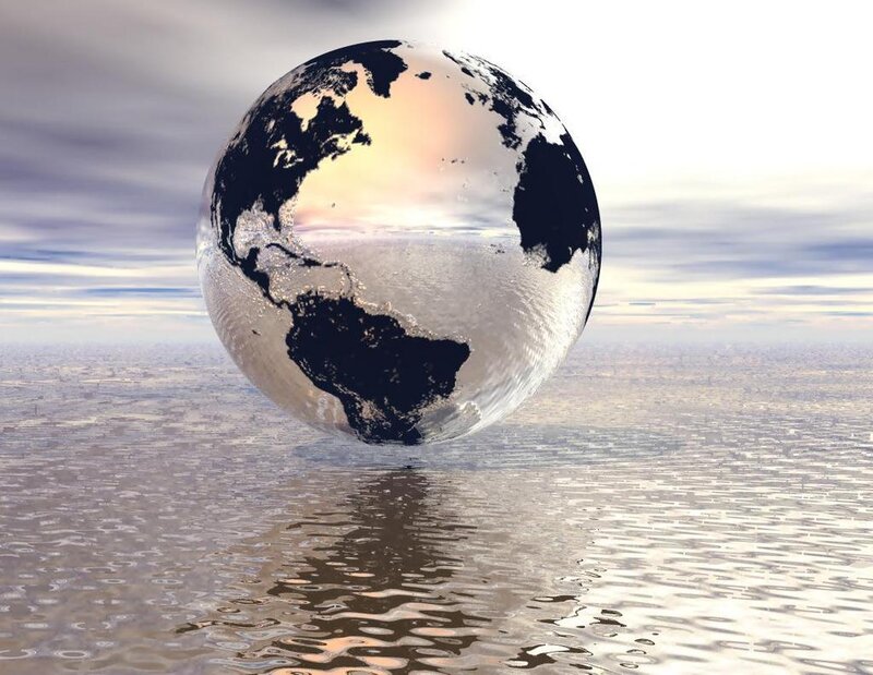 Transparent Globe on Water