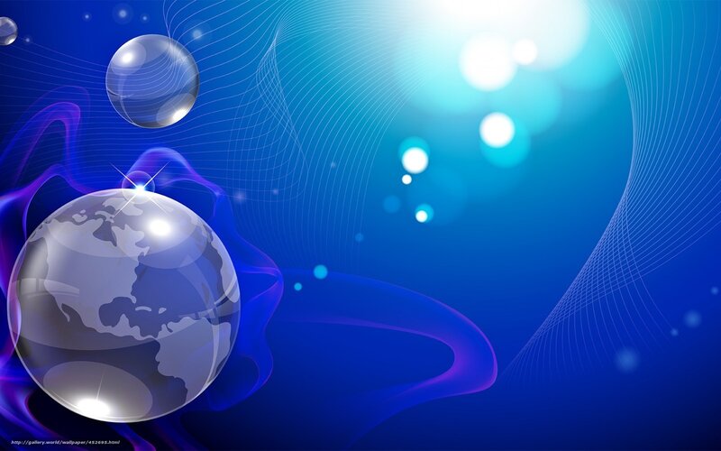 Transparent Globe with Continents — Blue