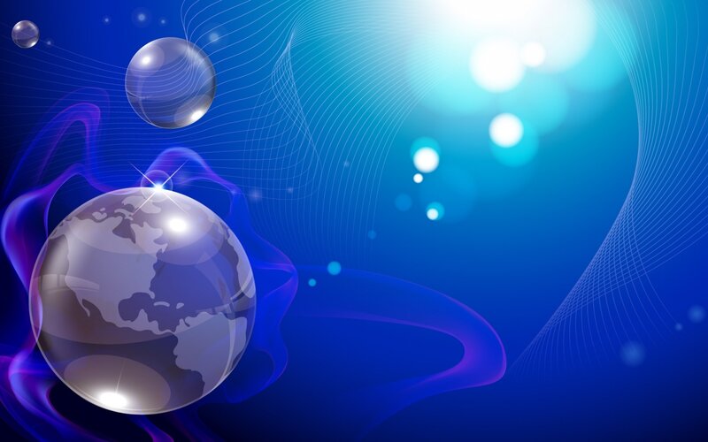Transparent Globe with Continents