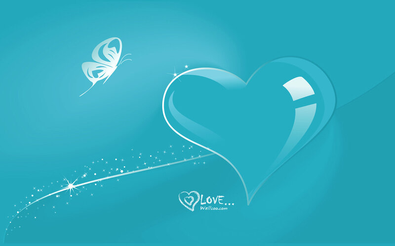 Transparent Heart and Butterfly