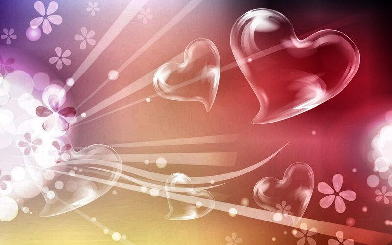 Transparent Heart Bubbles — Red