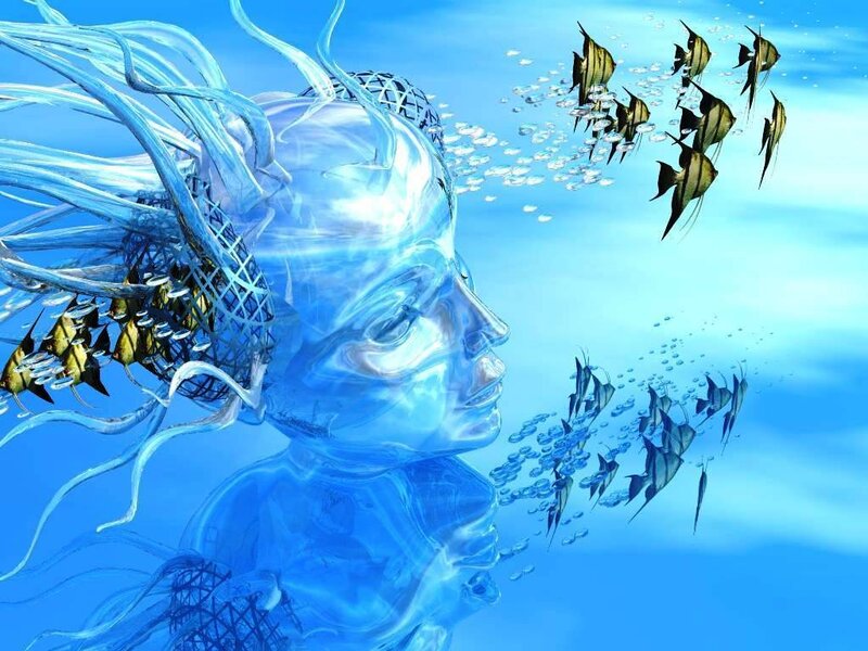 Transparent Humanoid Figure