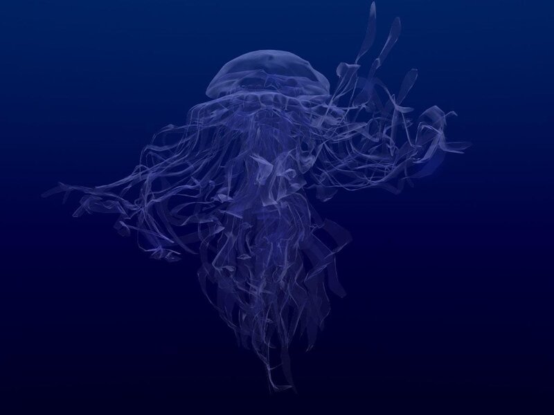 Transparent Jellyfish — Blue