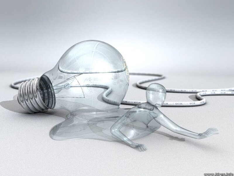 Transparent Light Bulb Figure