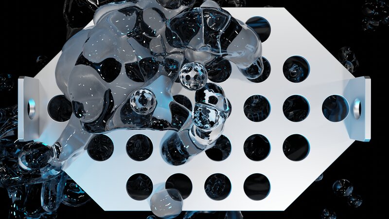 Transparent Liquid on Metal Plate