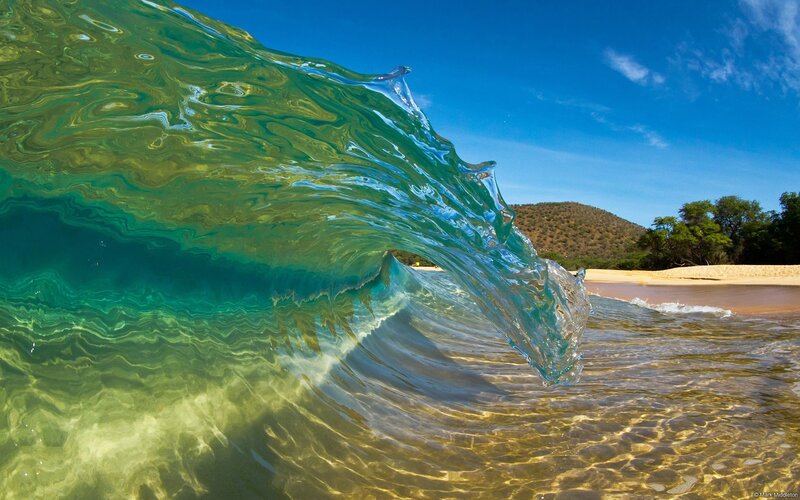 Transparent Ocean Wave — Blue, Serene