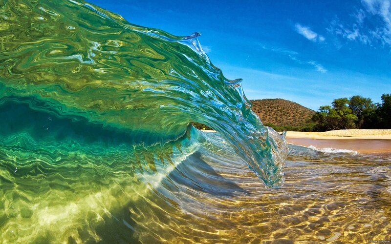 Transparent Ocean Wave — Blue