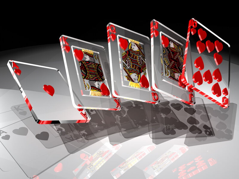 Transparent Playing Cards — Red, Dramatic