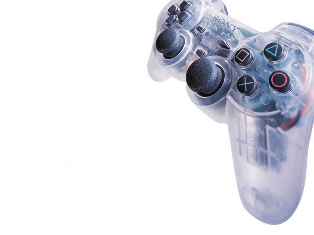transparent playstation controller
