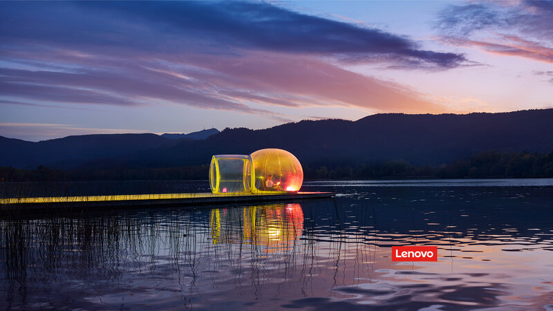 Transparent Pod on Lake