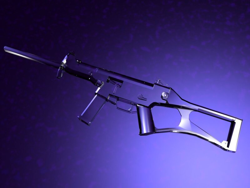 Transparent rifle model