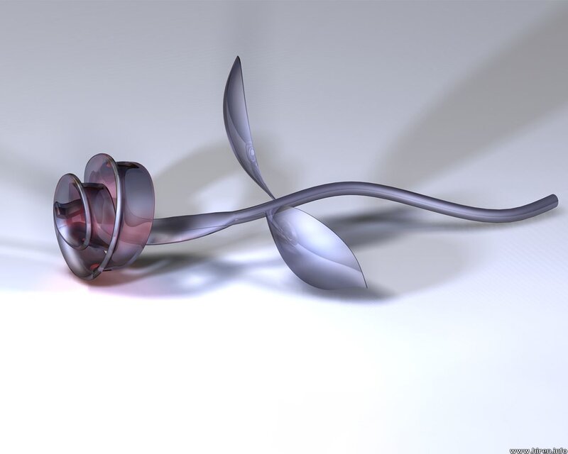 Transparent Rose Sculpture