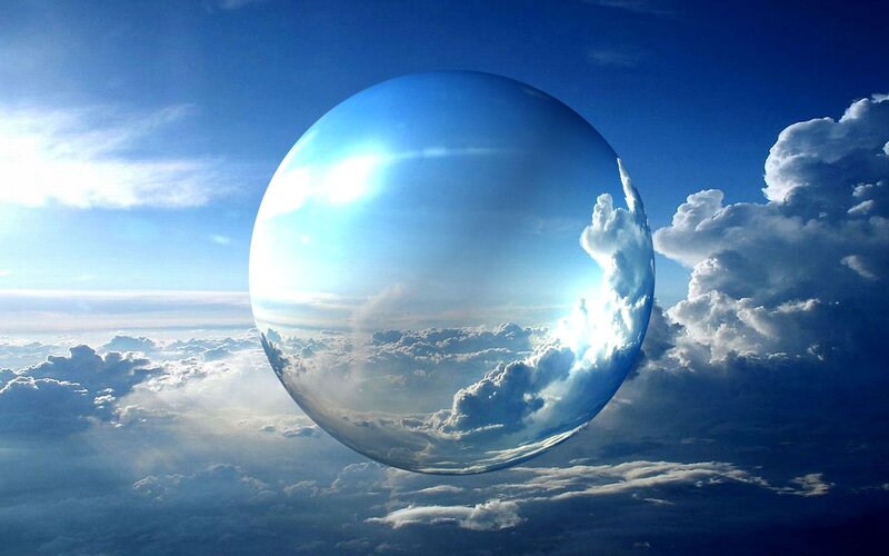 Transparent Sphere in Sky