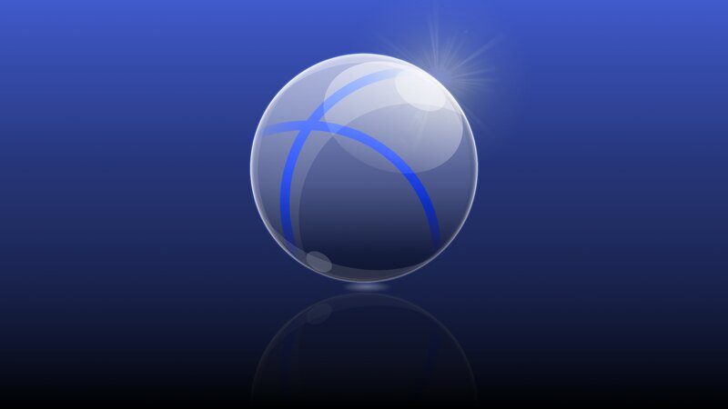 Transparent Sphere with Blue Lines