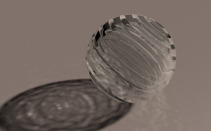 Transparent Sphere with Rings