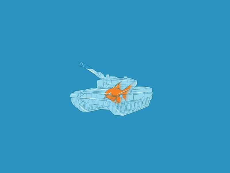 transparent tank with fish
