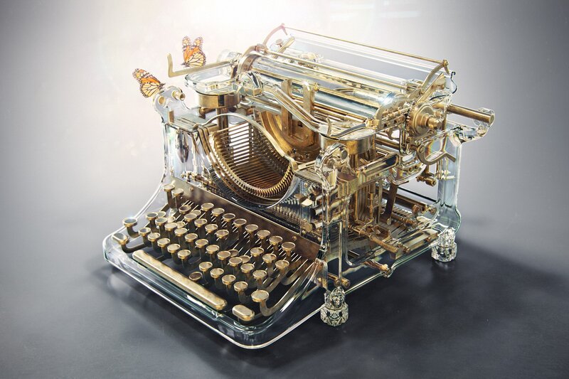 Transparent Typewriter — Clear